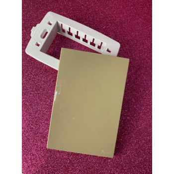 Placa Cega com Suporte 4x2 - RECTA Areia Gloss